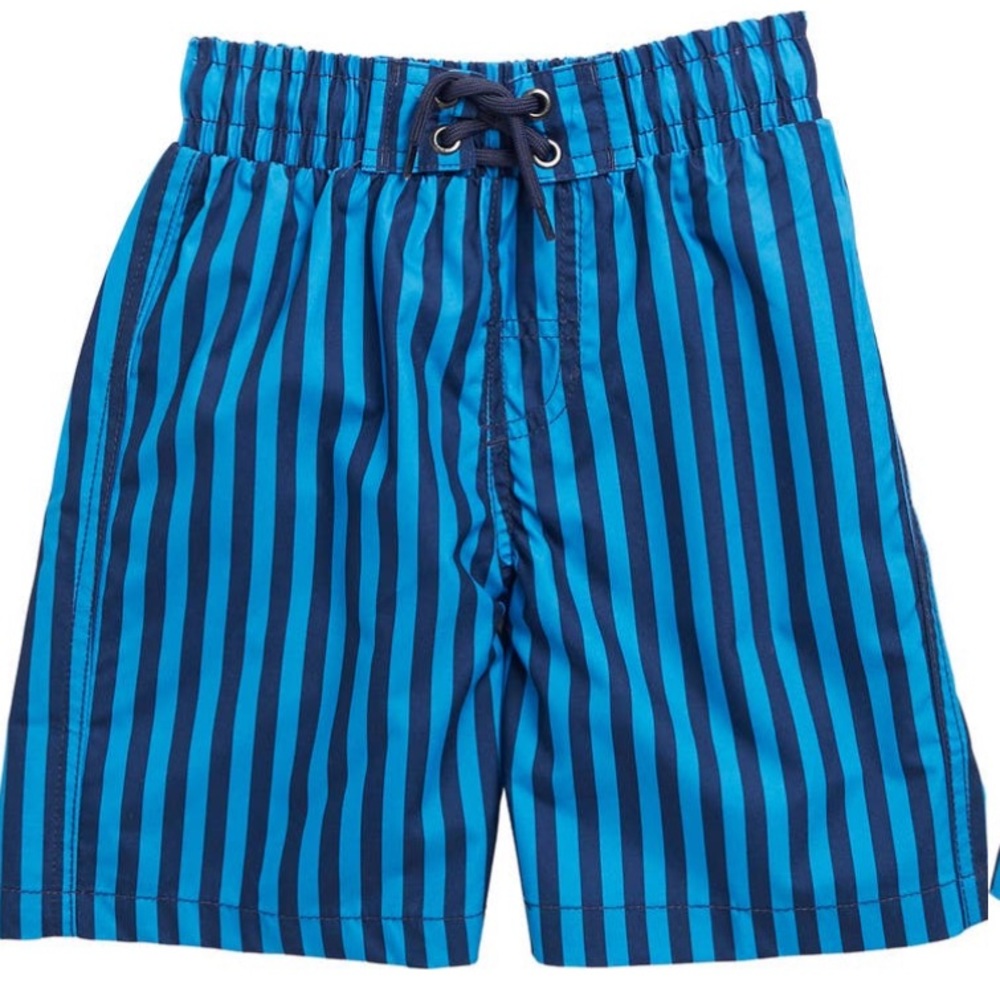 🆕 Boys Blue Cabana Stripe Swim Trunks | Size 4 | BEACH BROS
